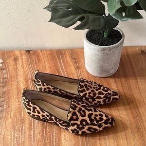 Leopard print Franco Sarto loafers, size 7.5 M